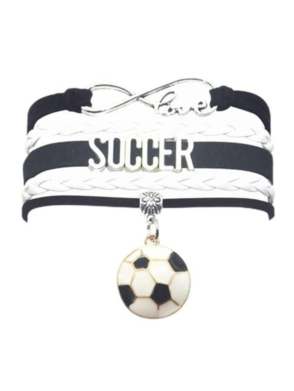 HCChanshi Soccer Bracelet - Infinity Love Charm Bracelet For Women, Men, Adult